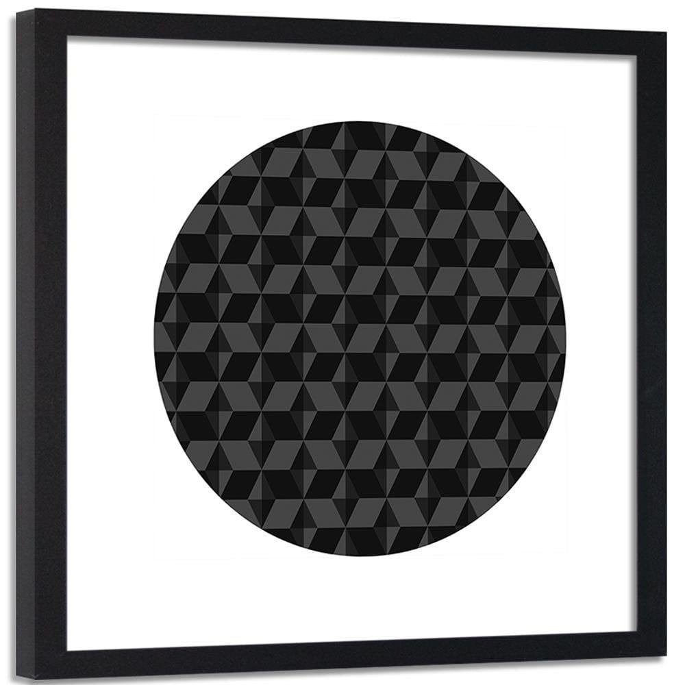 Glezna melnā rāmī - Abstract Circle 2  Home Trends