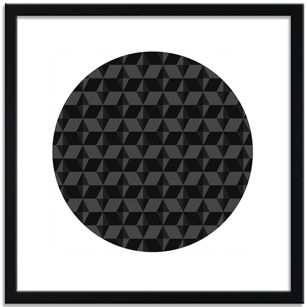 Glezna melnā rāmī - Abstract Circle 2  Home Trends