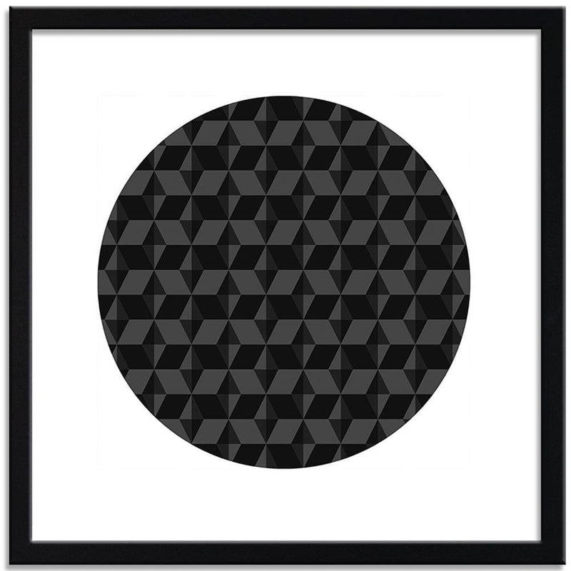 Glezna melnā rāmī - Abstract Circle 2  Home Trends