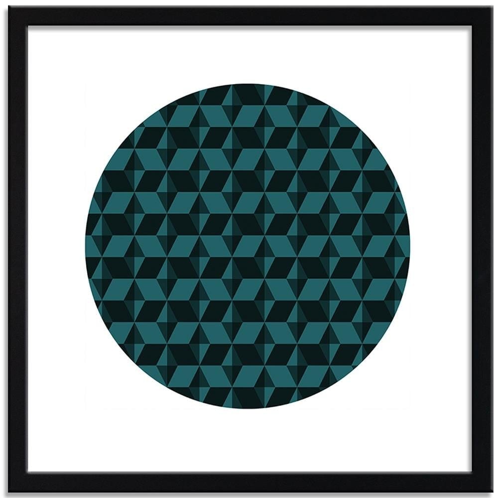 Glezna melnā rāmī - Abstract Circle 4  Home Trends