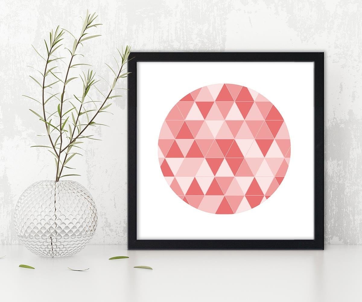 Glezna melnā rāmī - Abstract Circle 6  Home Trends