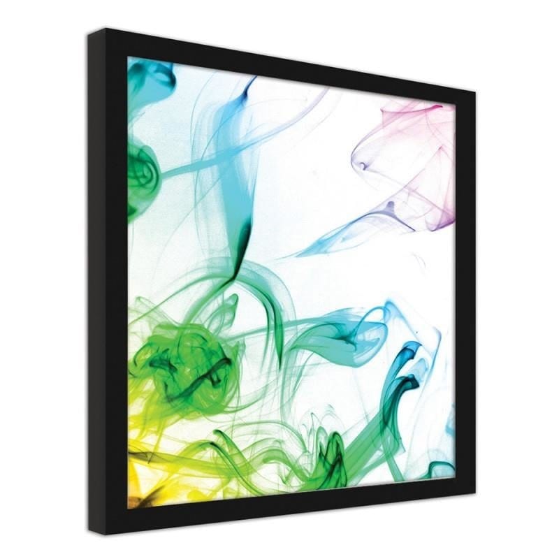 Glezna melnā rāmī - Abstract color smoke  Home Trends