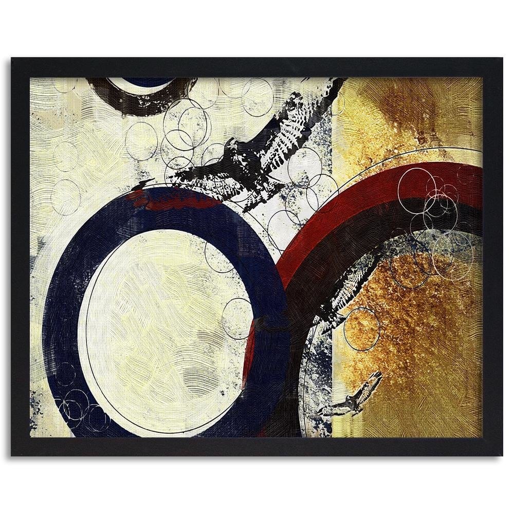Glezna melnā rāmī - Abstraction Circles  Home Trends