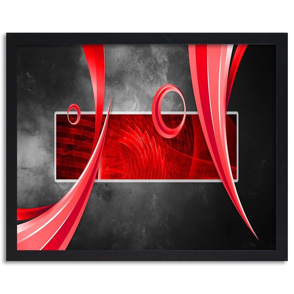 Glezna melnā rāmī - Abstraction Shapes  Home Trends