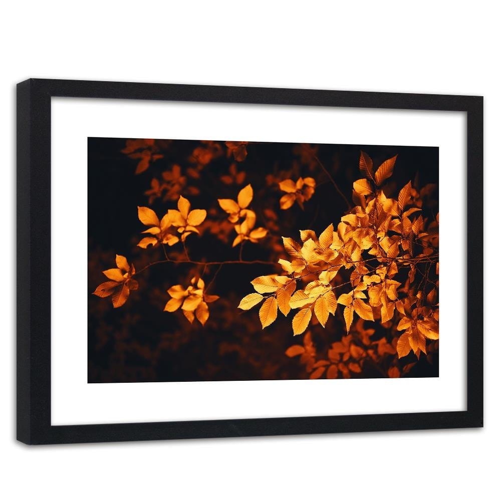 Glezna melnā rāmī - Autumn Bush  Home Trends