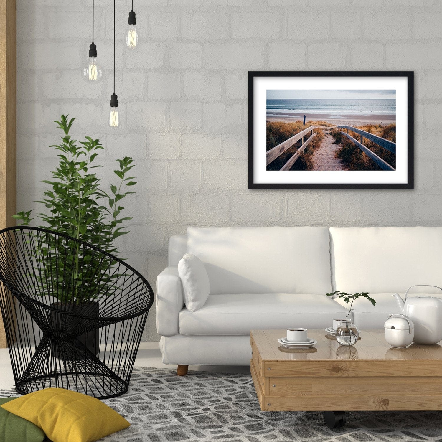 Glezna melnā rāmī - Beach And Seas  Home Trends