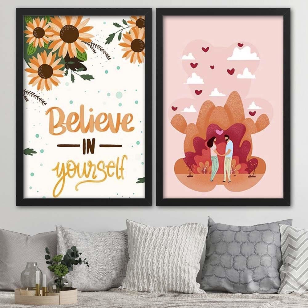 Glezna melnā rāmī - Believe In Yourself  Home Trends