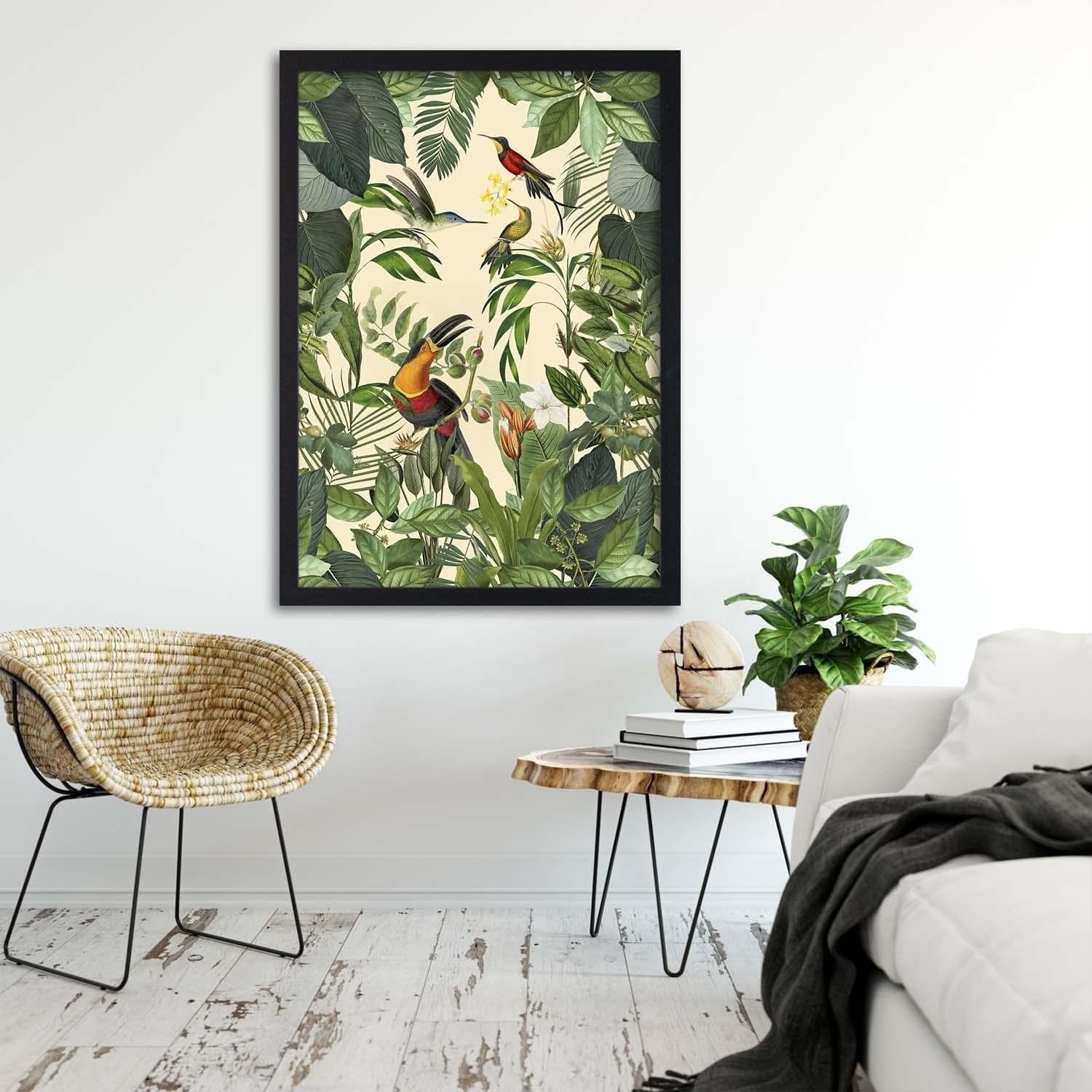 Glezna melnā rāmī - Bird Heaven  Home Trends