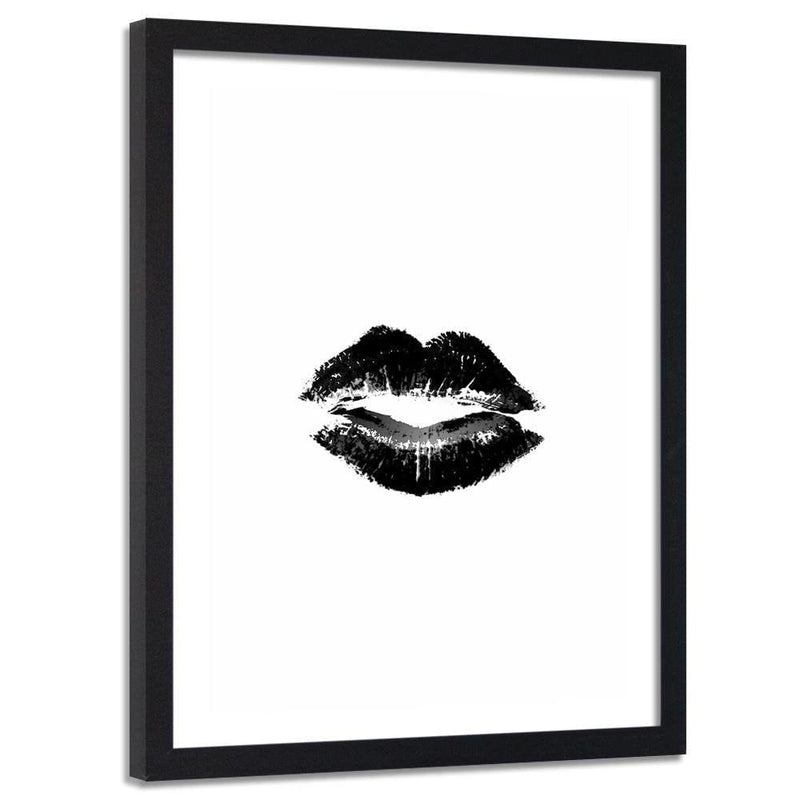 Glezna melnā rāmī - Black Lips  Home Trends
