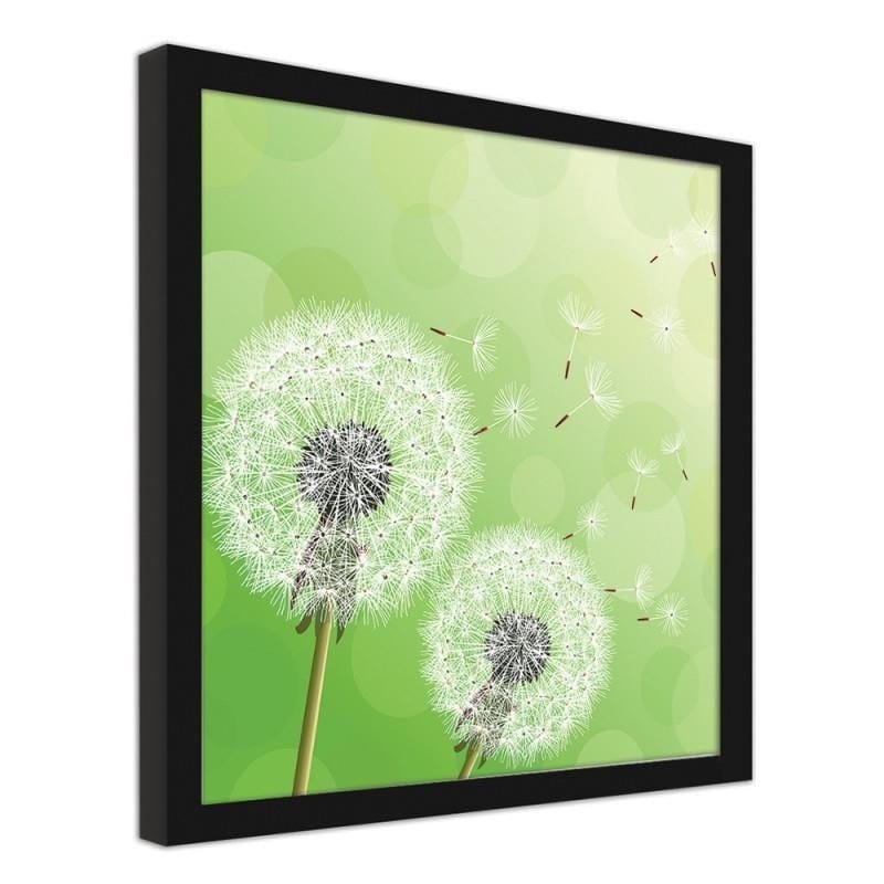 Glezna melnā rāmī - Blower on green background  Home Trends