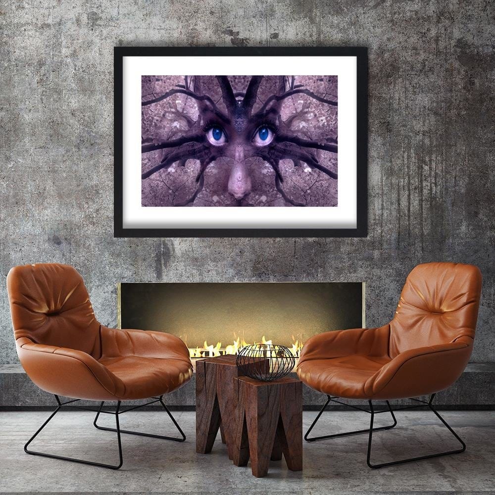 Glezna melnā rāmī - Blue Eyes Fantasy  Home Trends
