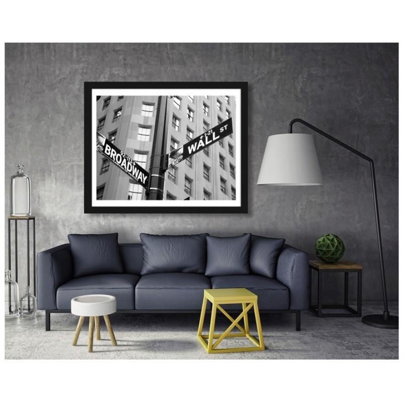 Glezna melnā rāmī - Broadway & Wall Street  Home Trends