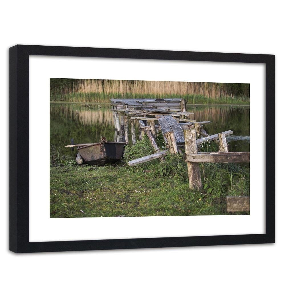 Glezna melnā rāmī - Broken Bridge  Home Trends