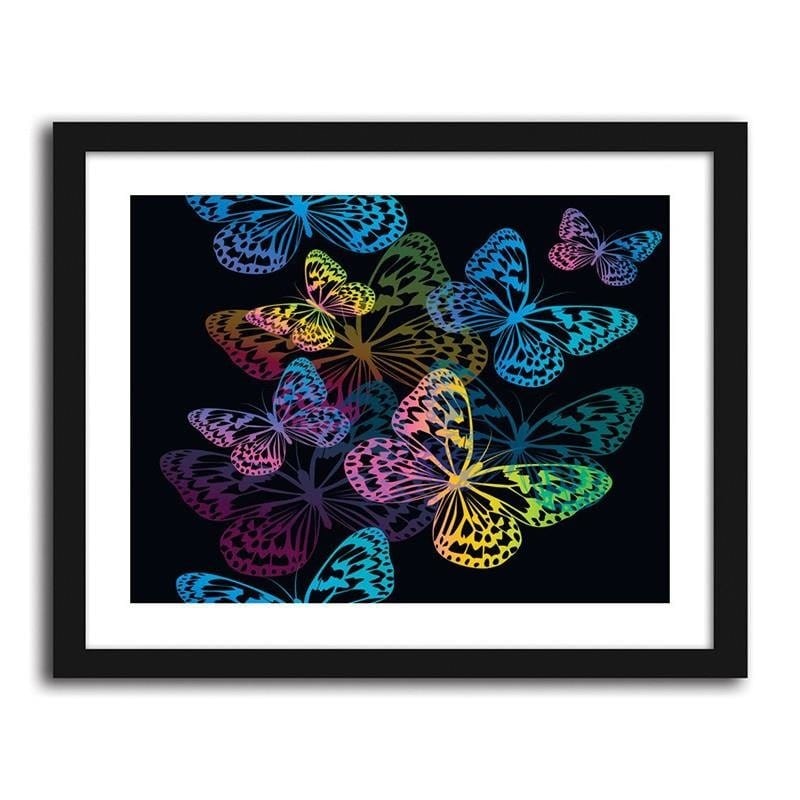 Glezna melnā rāmī - Butterflies  Home Trends