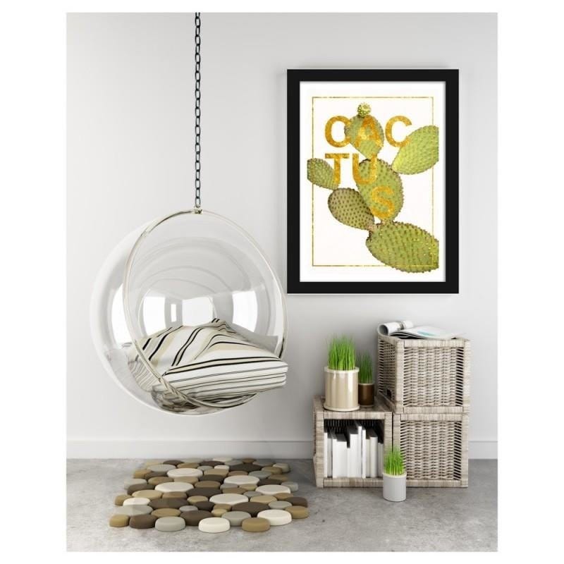 Glezna melnā rāmī - Cactus 3  Home Trends