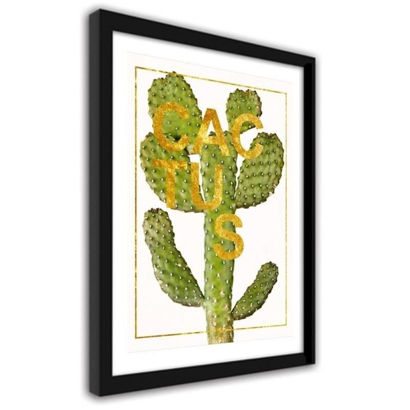 Glezna melnā rāmī - Cactus  Home Trends