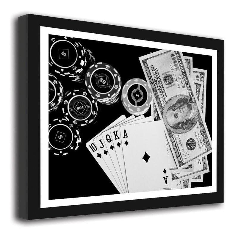 Glezna melnā rāmī - Casino 1  Home Trends