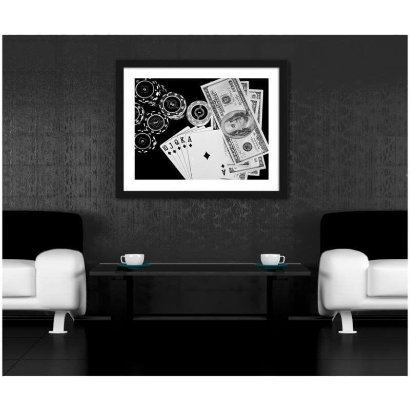 Glezna melnā rāmī - Casino 1  Home Trends