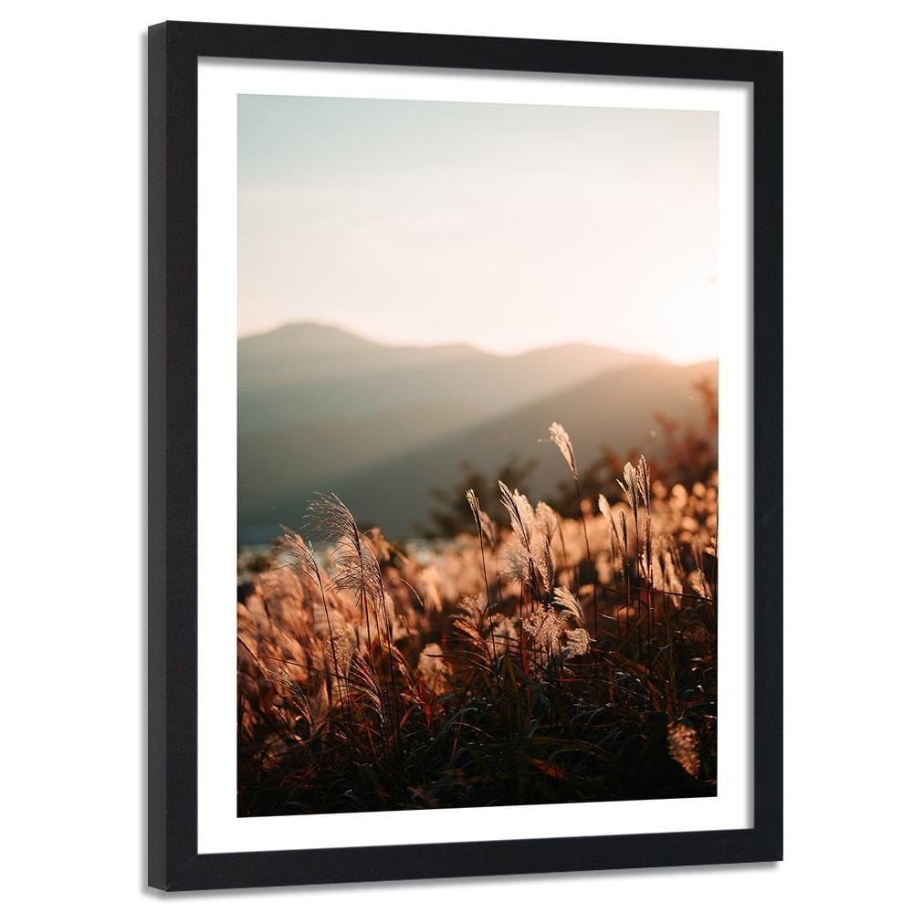 Glezna melnā rāmī - Cereals And Mountains  Home Trends
