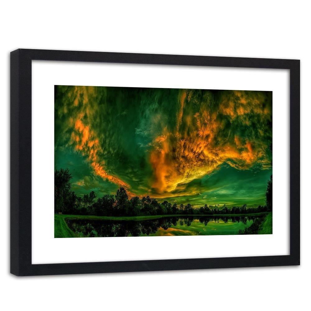 Glezna melnā rāmī - Clouds In The Sky 4  Home Trends