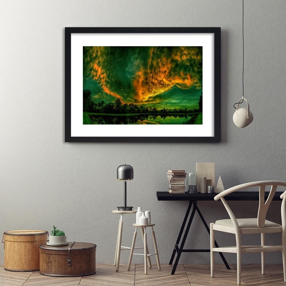 Glezna melnā rāmī - Clouds In The Sky 4  Home Trends