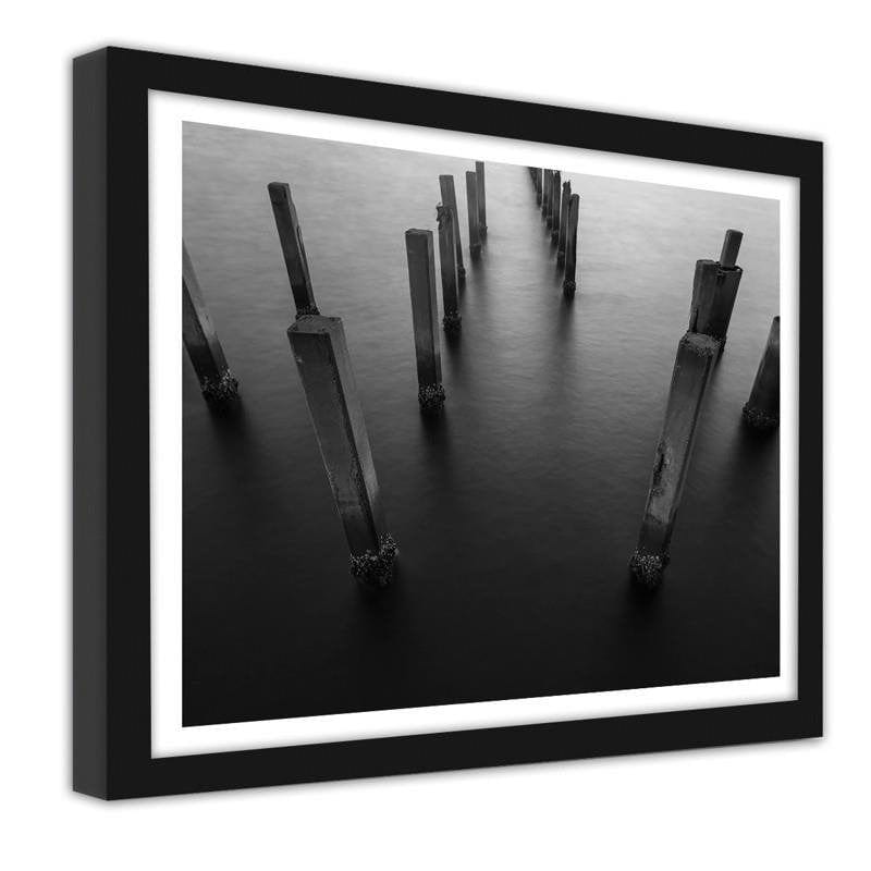 Glezna melnā rāmī - Concrete breakwaters 2  Home Trends