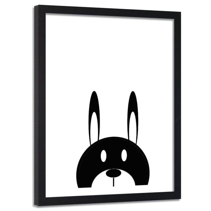 Glezna melnā rāmī - Contrast Hare  Home Trends