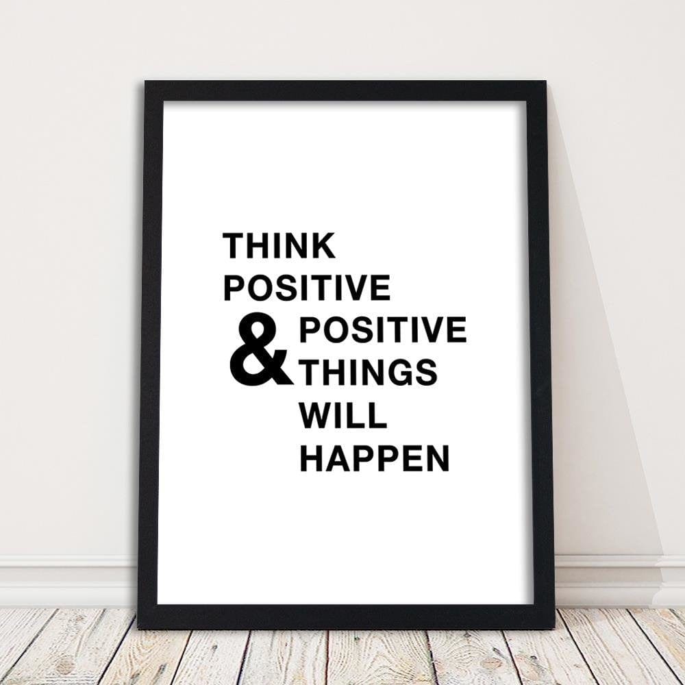 Glezna melnā rāmī - Cover - Think Positively  Home Trends