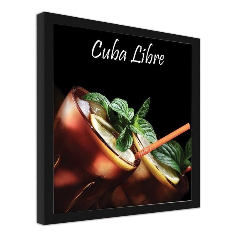 Glezna melnā rāmī - Cuba libre cocktail  Home Trends