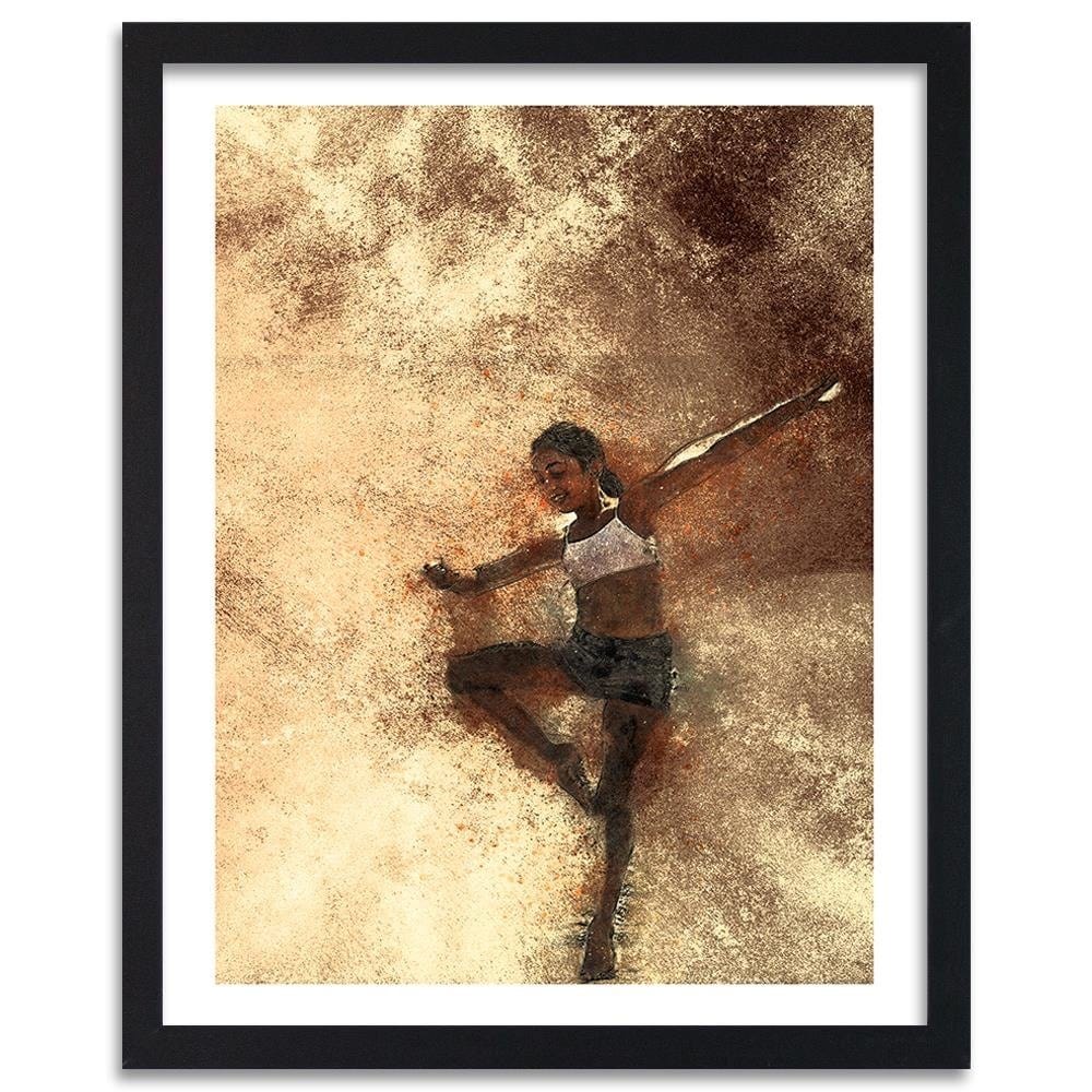 Glezna melnā rāmī - Dancing Girl Abstraction  Home Trends