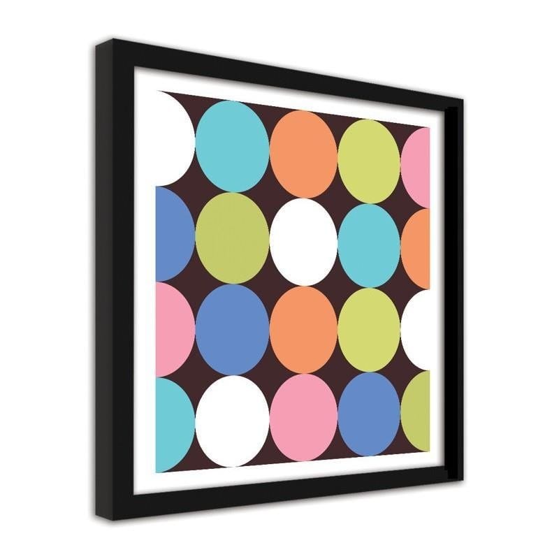 Glezna melnā rāmī - Dots 3  Home Trends