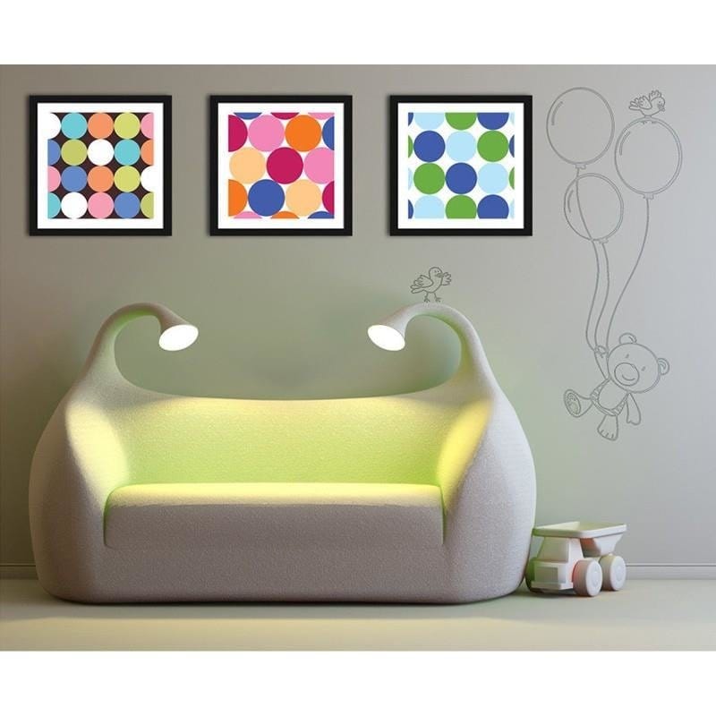 Glezna melnā rāmī - Dots 3  Home Trends