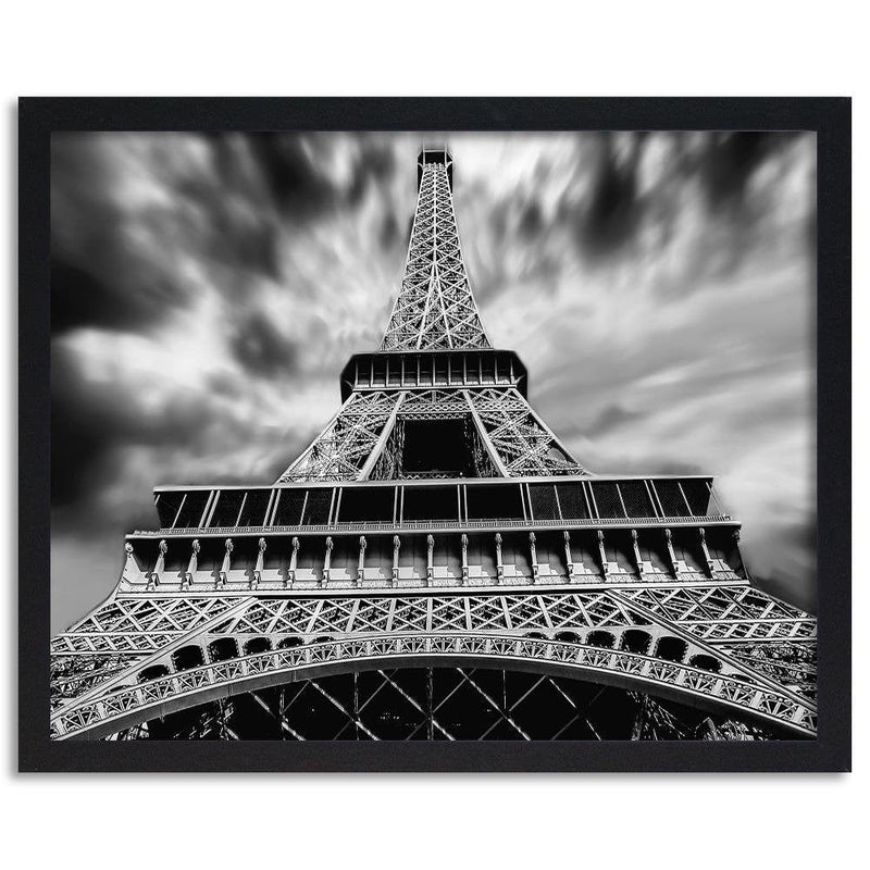Glezna melnā rāmī - Eiffel Tower Black And White  Home Trends