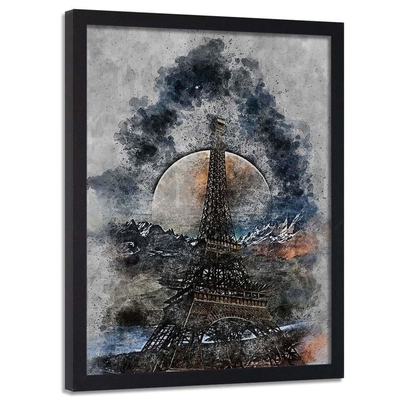 Glezna melnā rāmī - Eiffel Tower  Home Trends
