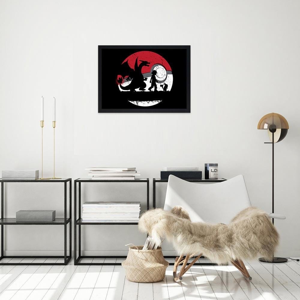 Glezna melnā rāmī - Famous Anime  Home Trends