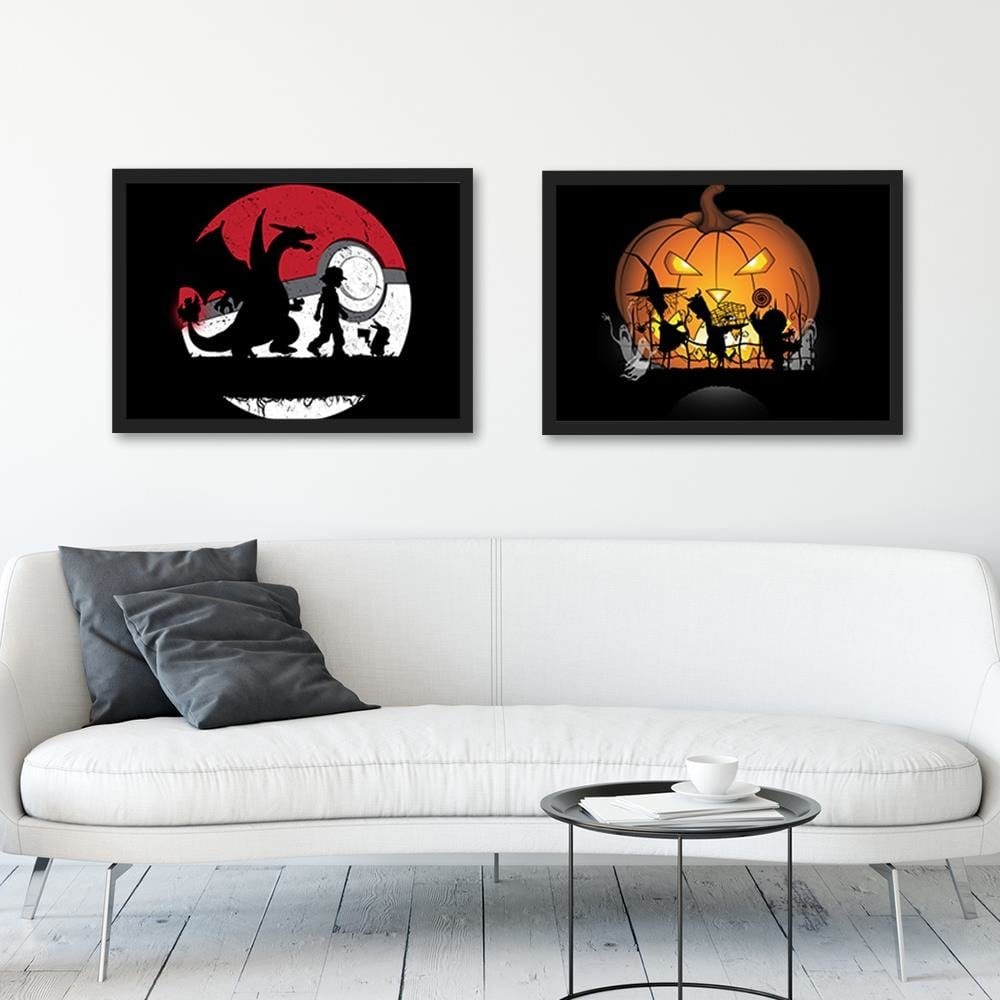 Glezna melnā rāmī - Famous Anime  Home Trends