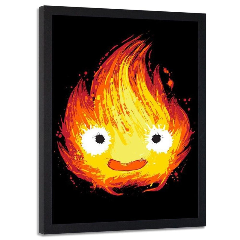 Glezna melnā rāmī - Fire Spirit Ghost Red  Home Trends