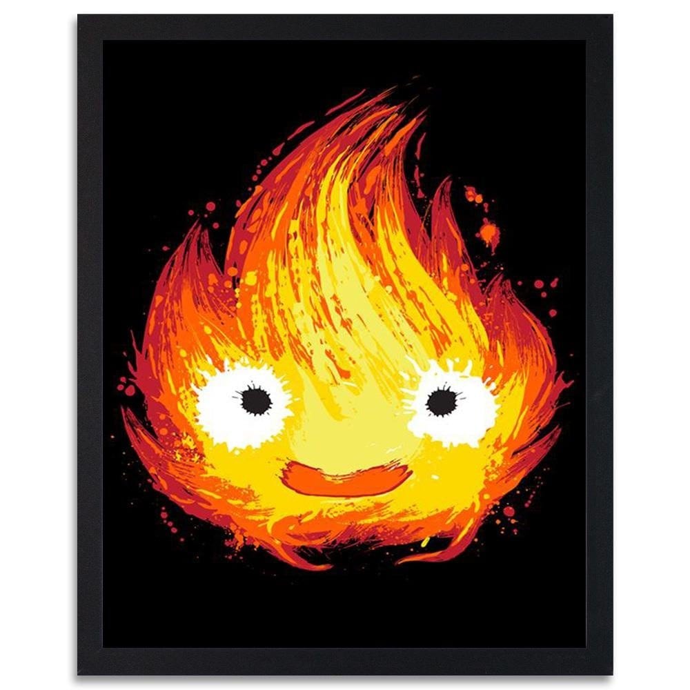 Glezna melnā rāmī - Fire Spirit Ghost Red  Home Trends