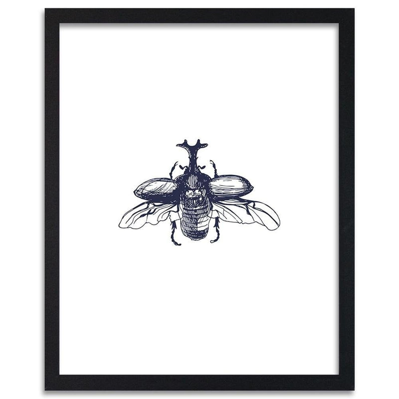 Glezna melnā rāmī - Flying Beetle  Home Trends
