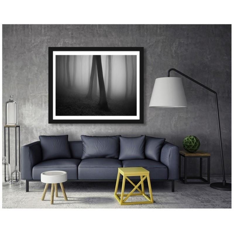 Glezna melnā rāmī - Forest in fog 2  Home Trends