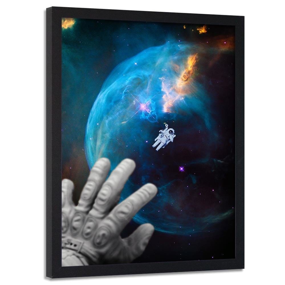Glezna melnā rāmī - Galaxy Artwork Blue  Home Trends