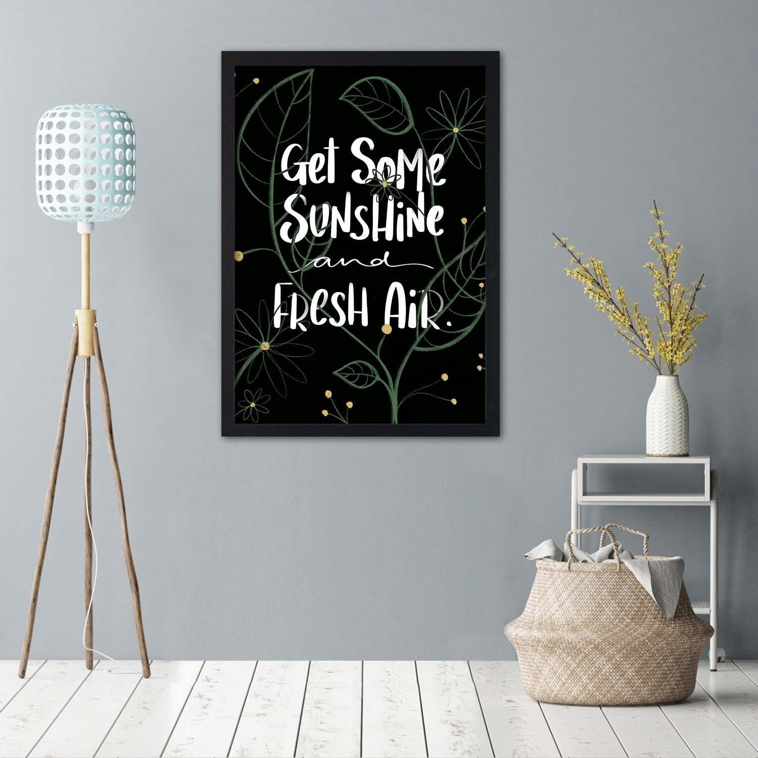 Glezna melnā rāmī - Get Some Sunshine  Home Trends