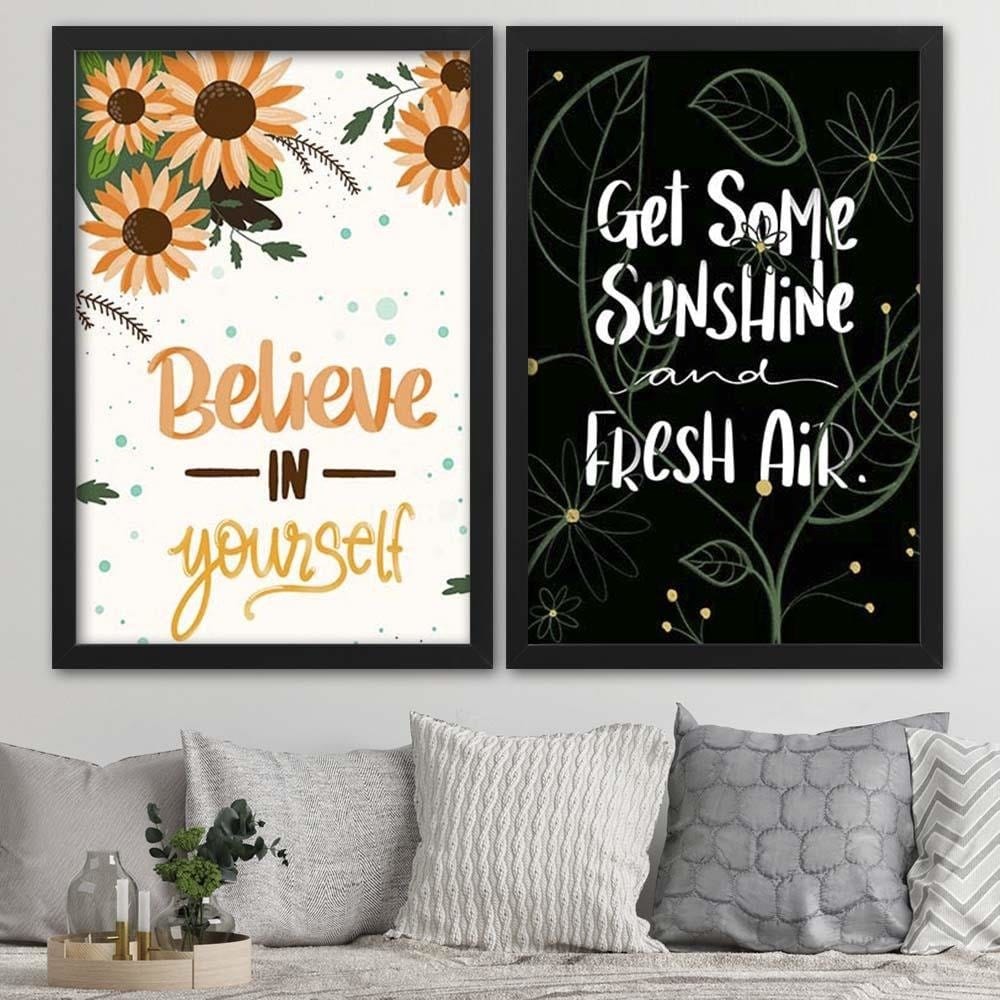 Glezna melnā rāmī - Get Some Sunshine  Home Trends
