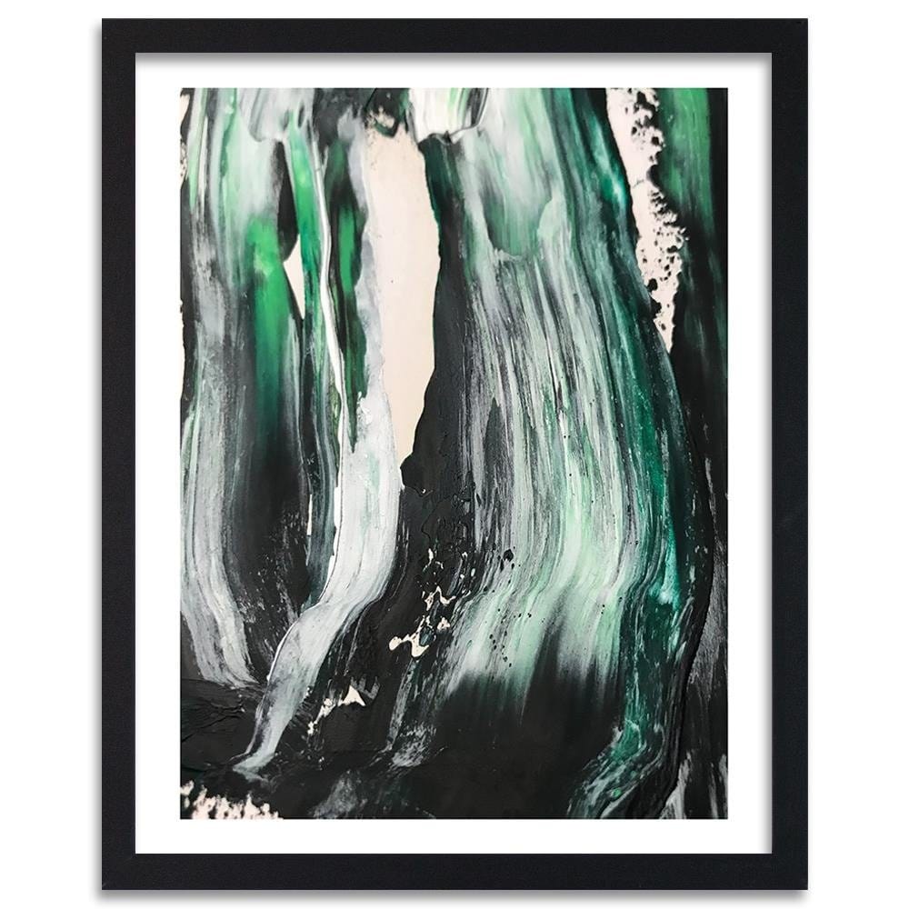 Glezna melnā rāmī - Green Abstraction  Home Trends