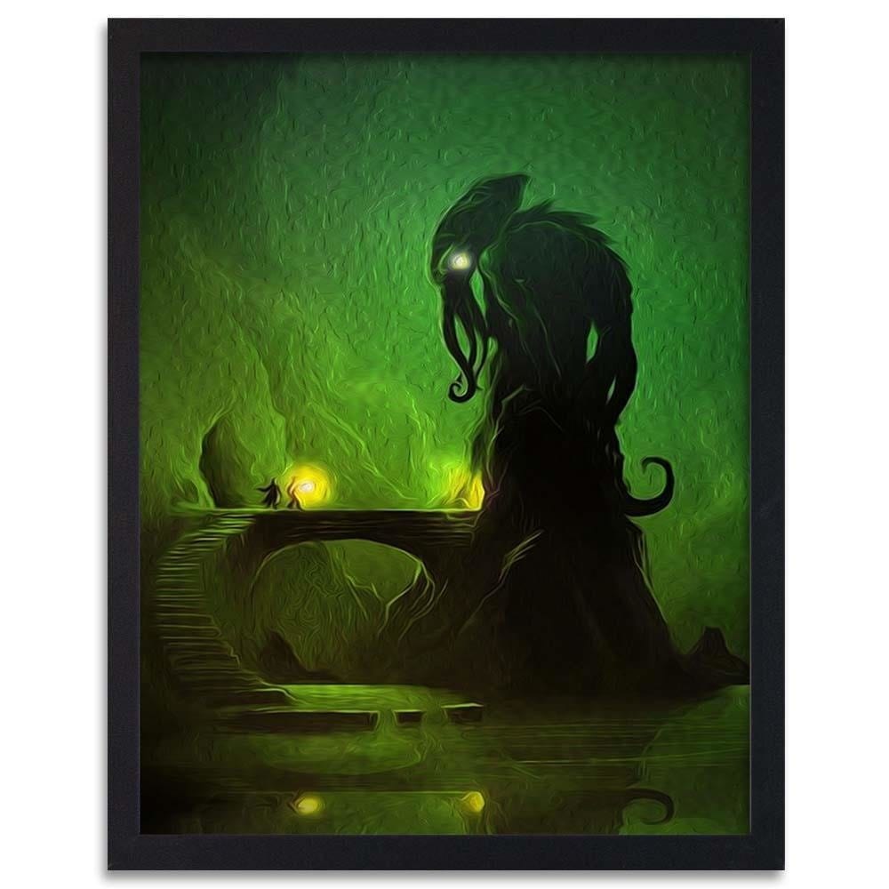 Glezna melnā rāmī - Green Demon  Home Trends