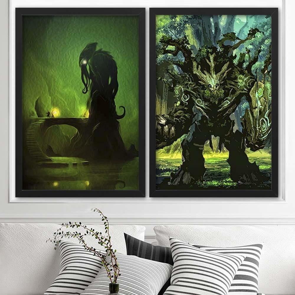 Glezna melnā rāmī - Green Demon  Home Trends