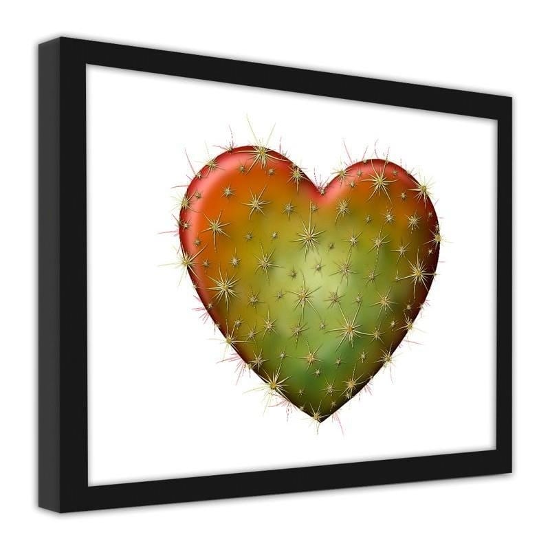 Glezna melnā rāmī - Heart with thorns  Home Trends