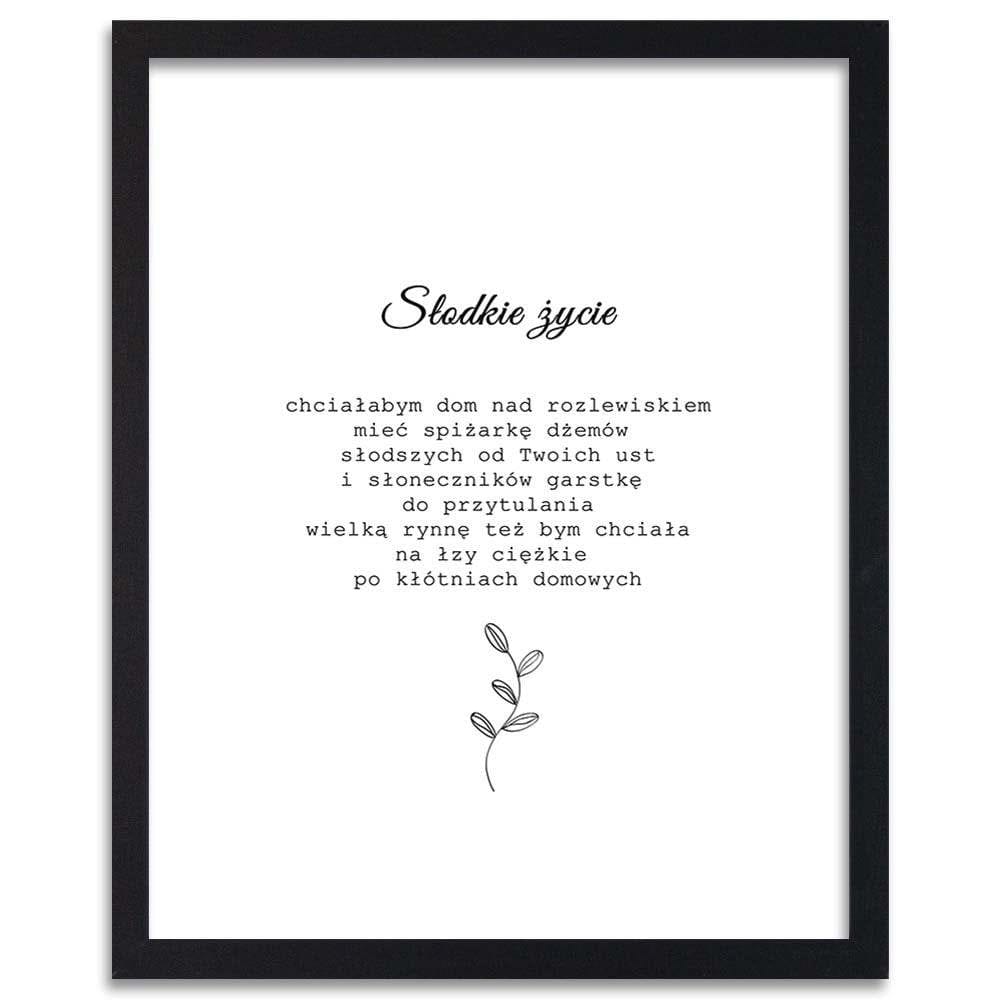 Glezna melnā rāmī - Inscriptions 3  Home Trends