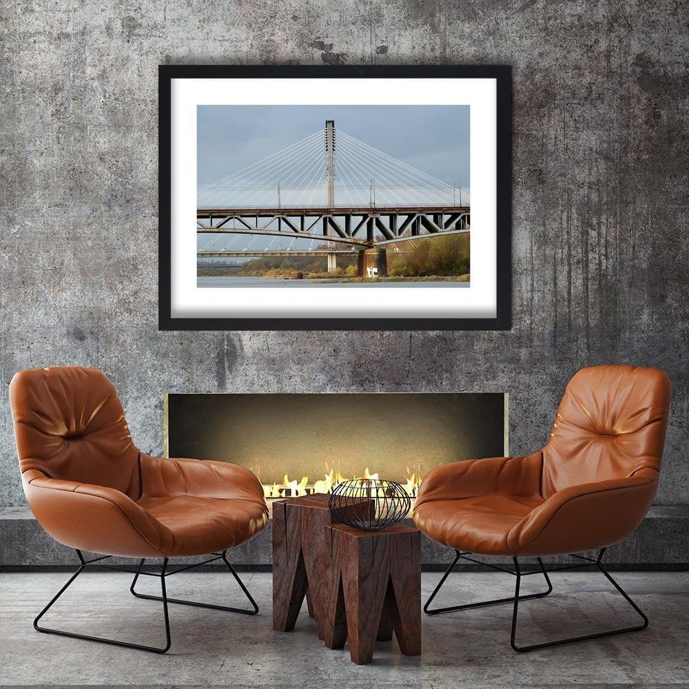 Glezna melnā rāmī - Iron Bridge  Home Trends
