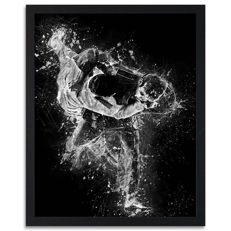 Glezna melnā rāmī - Judo Fight 2  Home Trends